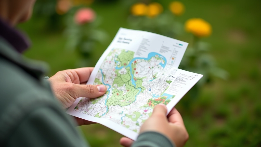 Detailed planning guides and route maps for garden visits