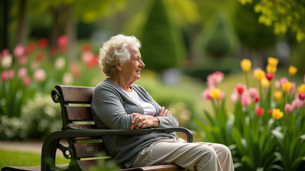 Visitors enjoying rest areas among the garden flowers